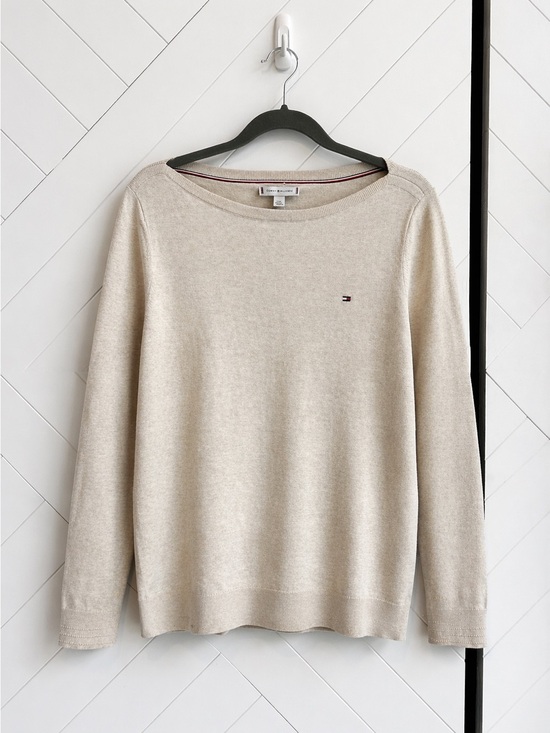 Tommy Hilfiger Sweaters - Women’s Tommy Hilfiger Beige Crewneck Sweater size L
